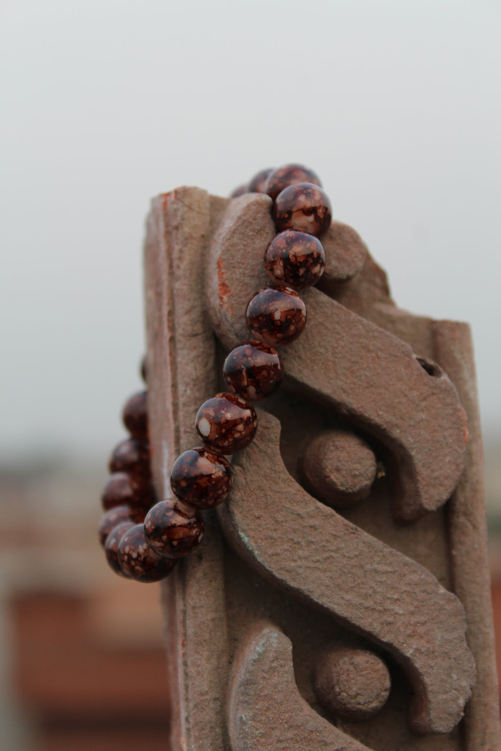 Mocha Mix Marbled Stone Bracelet