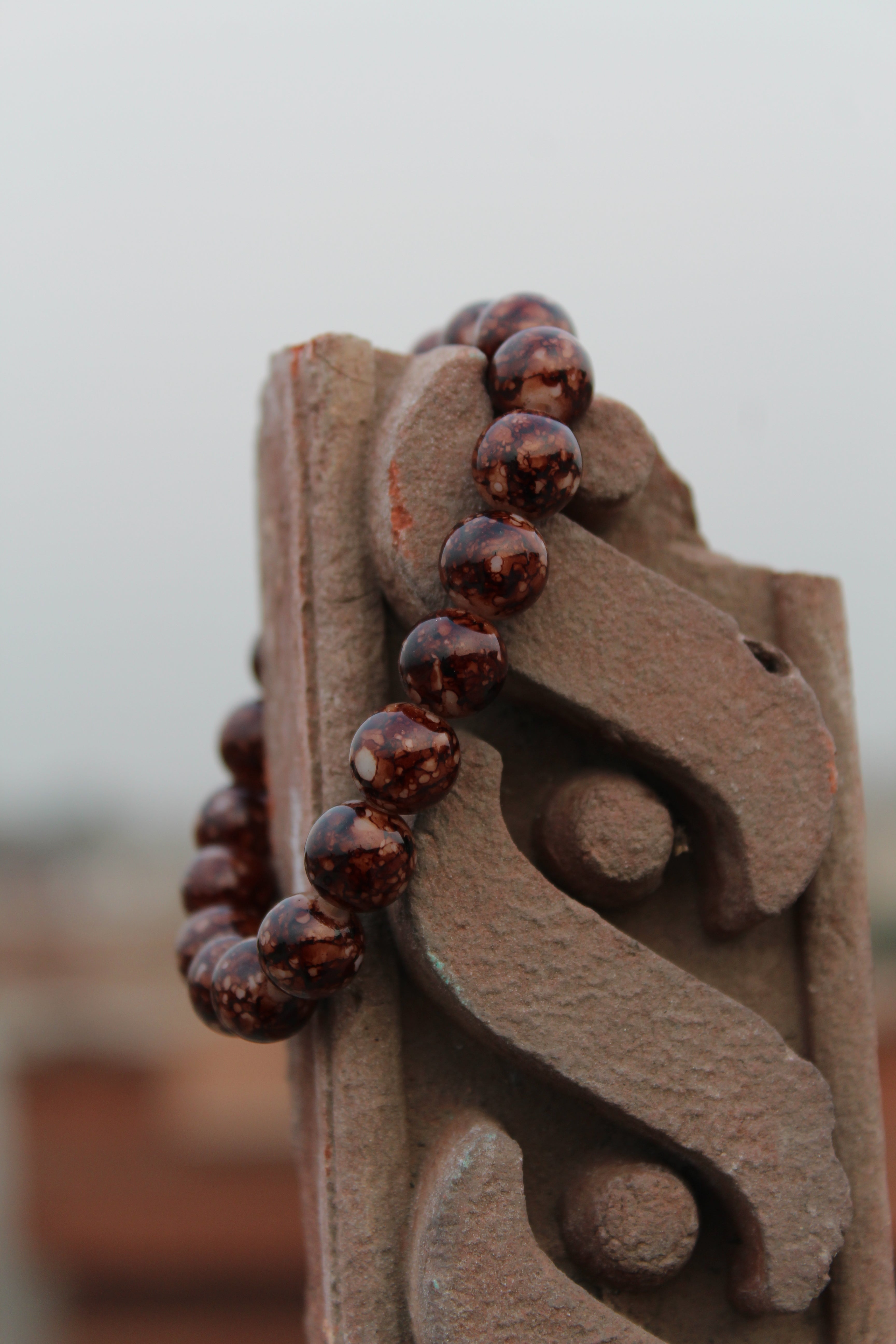 Mocha Mix Marbled Stone Bracelet