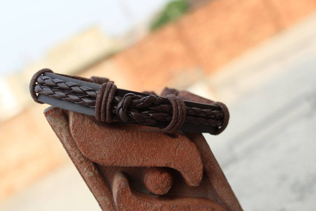 Dark Chocolate Braided Leather