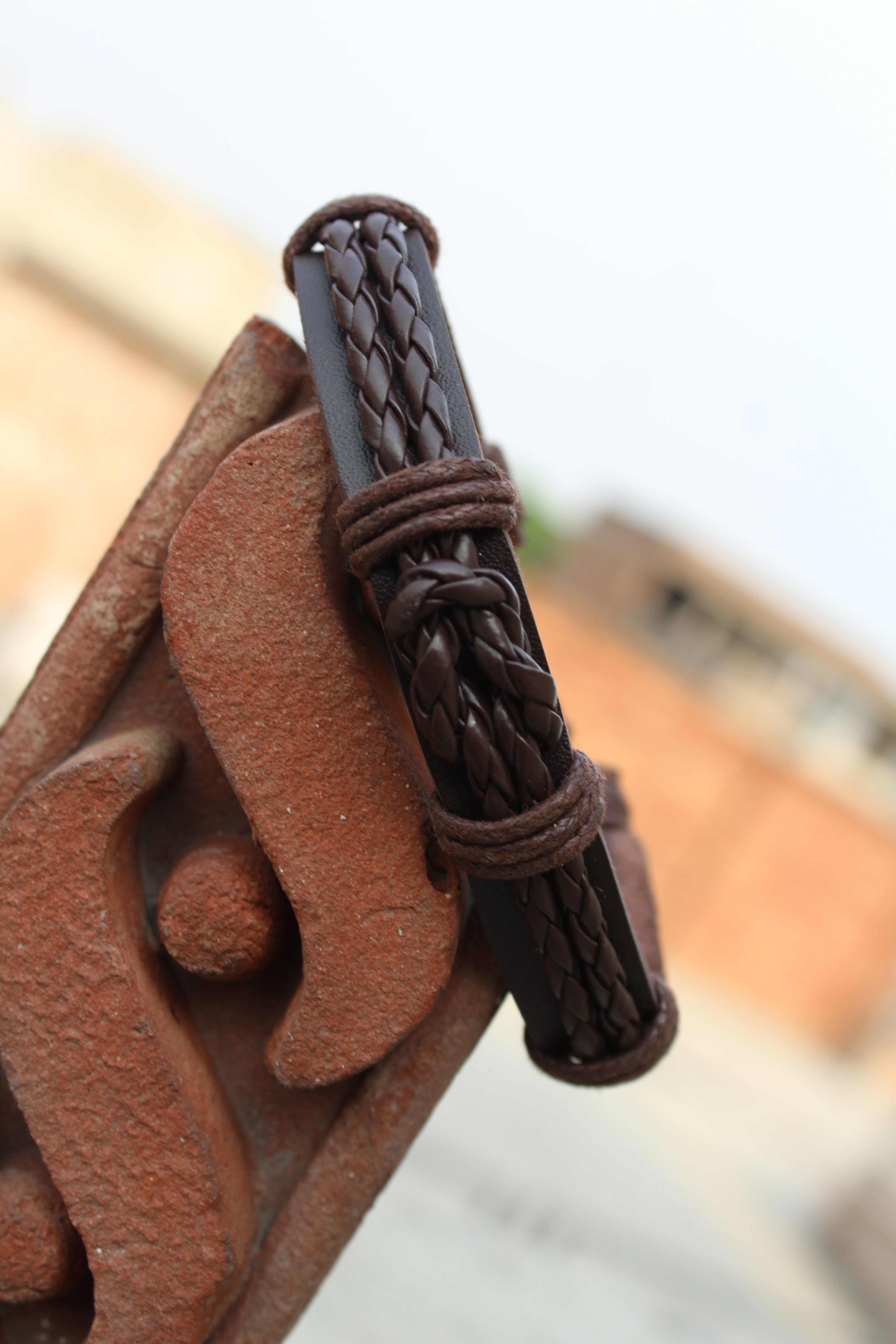 Dark Chocolate Braided Leather