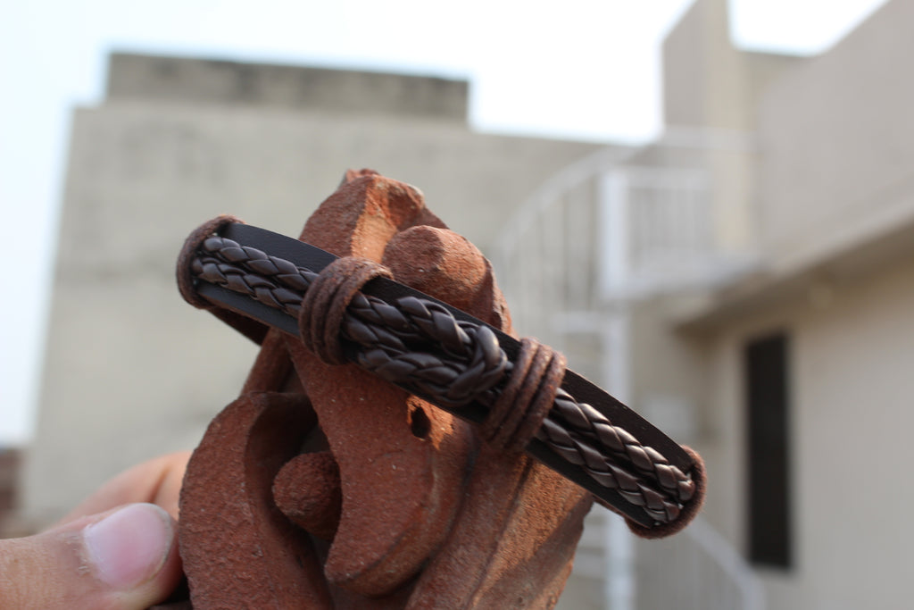 Dark Chocolate Braided Leather