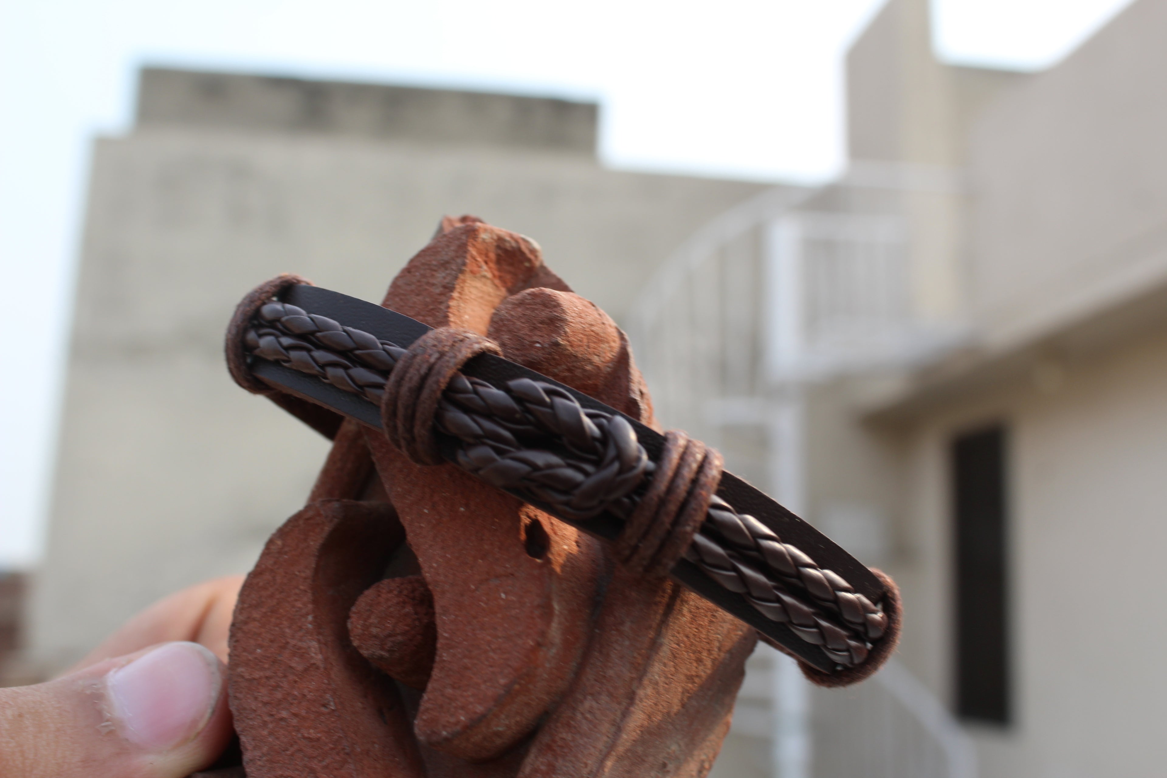 Dark Chocolate Braided Leather
