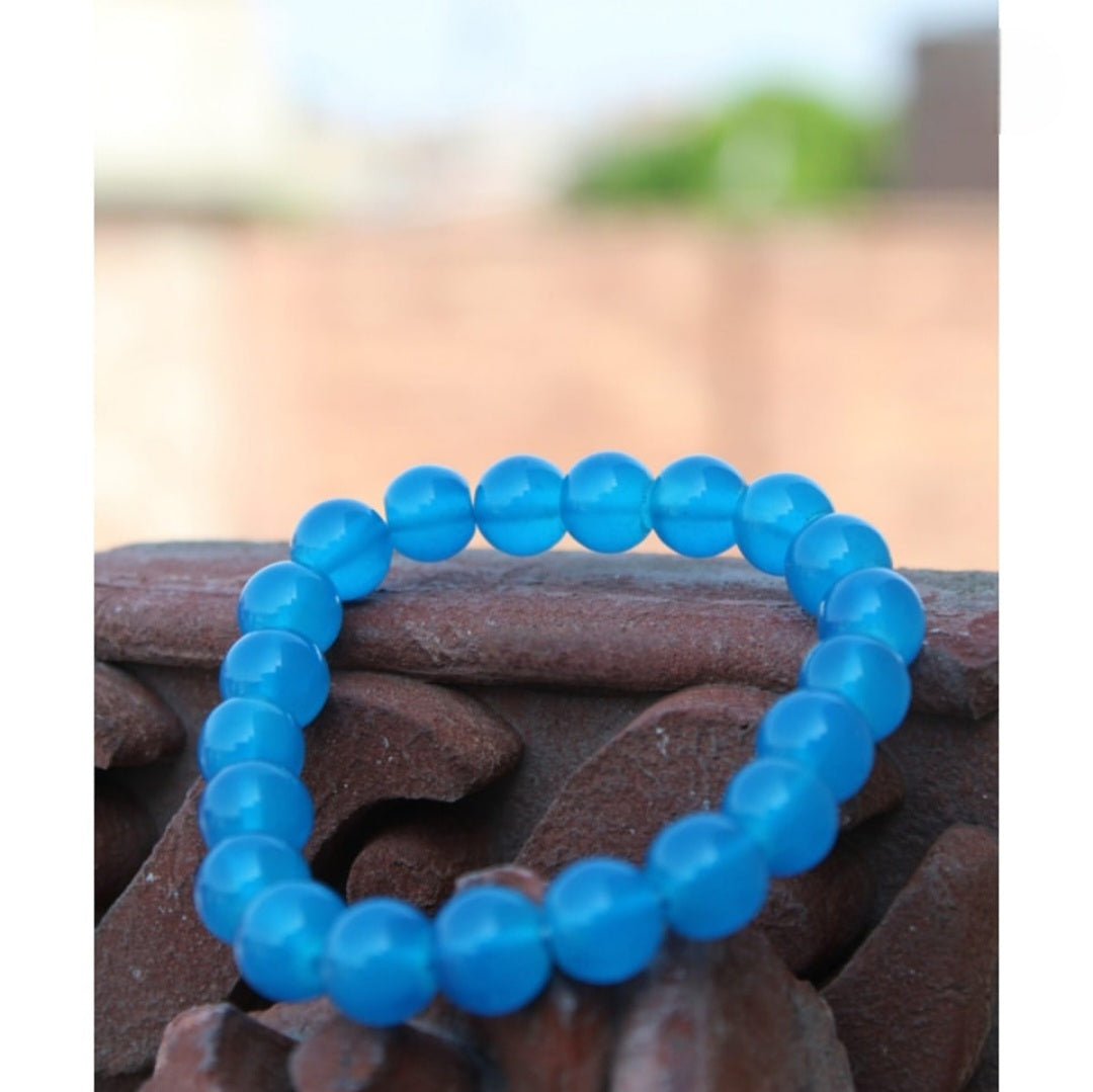 Aqua Blue Clarity Bead Bracelet