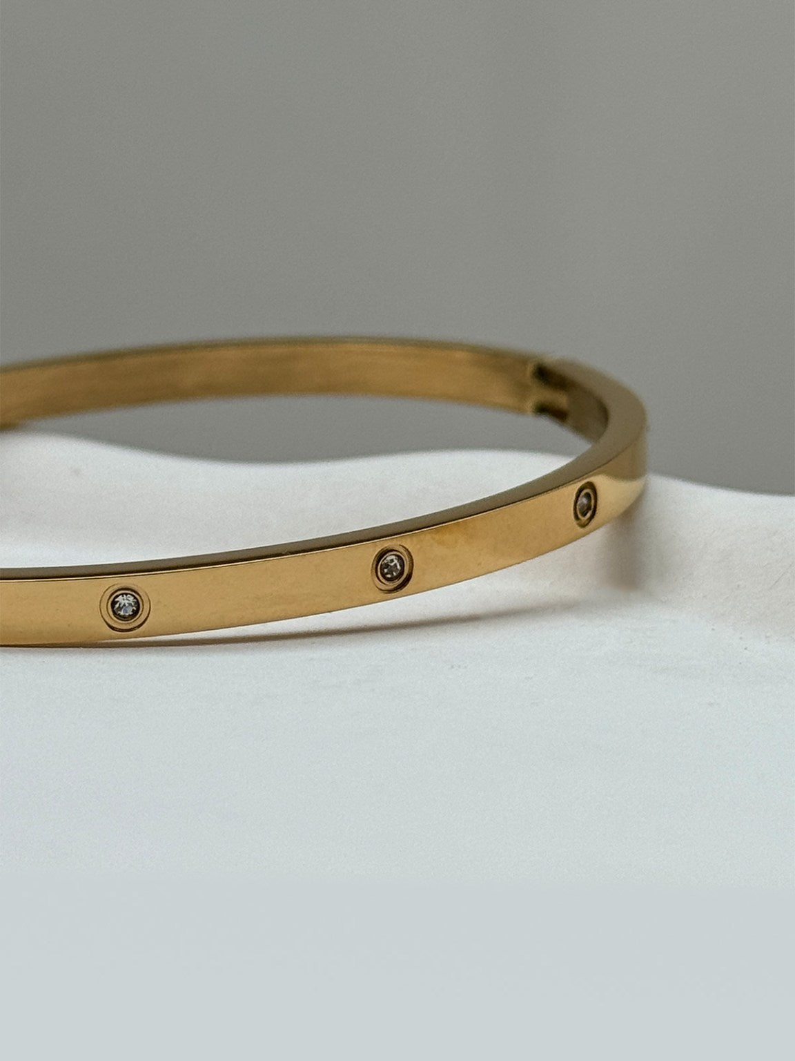 Luxe Gold & Crystal Inlay