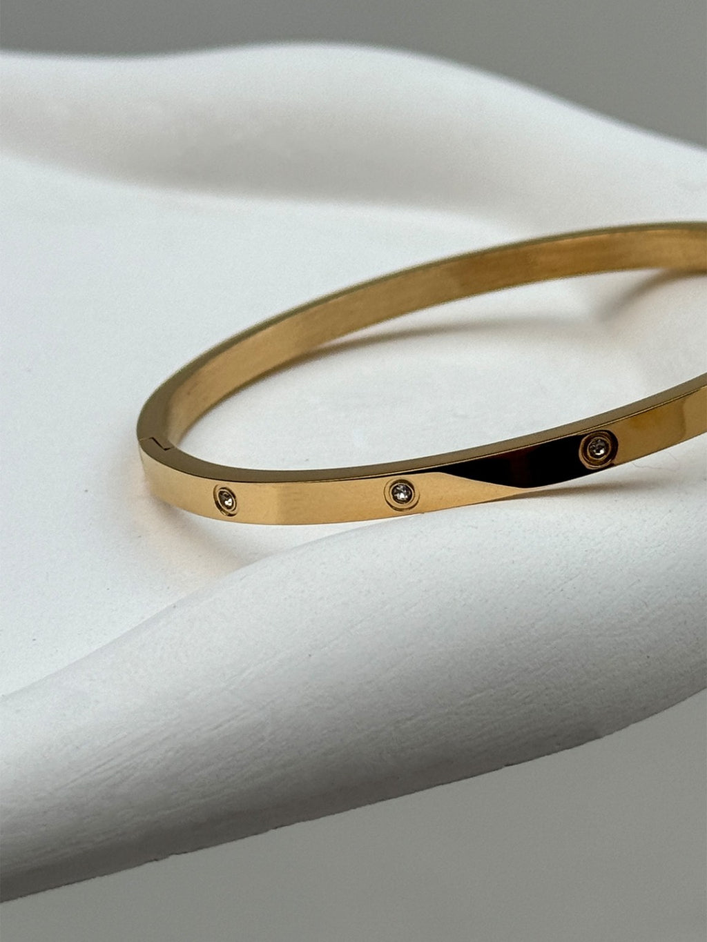 Luxe Gold & Crystal Inlay