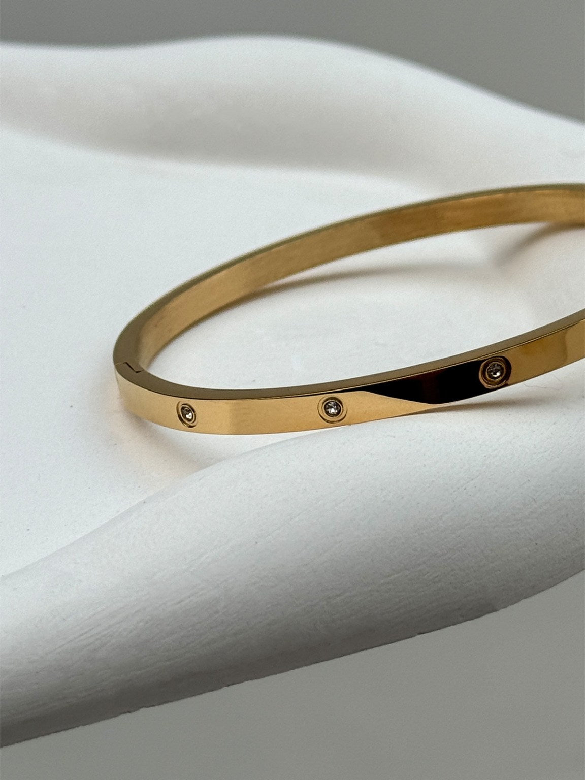 Luxe Gold & Crystal Inlay