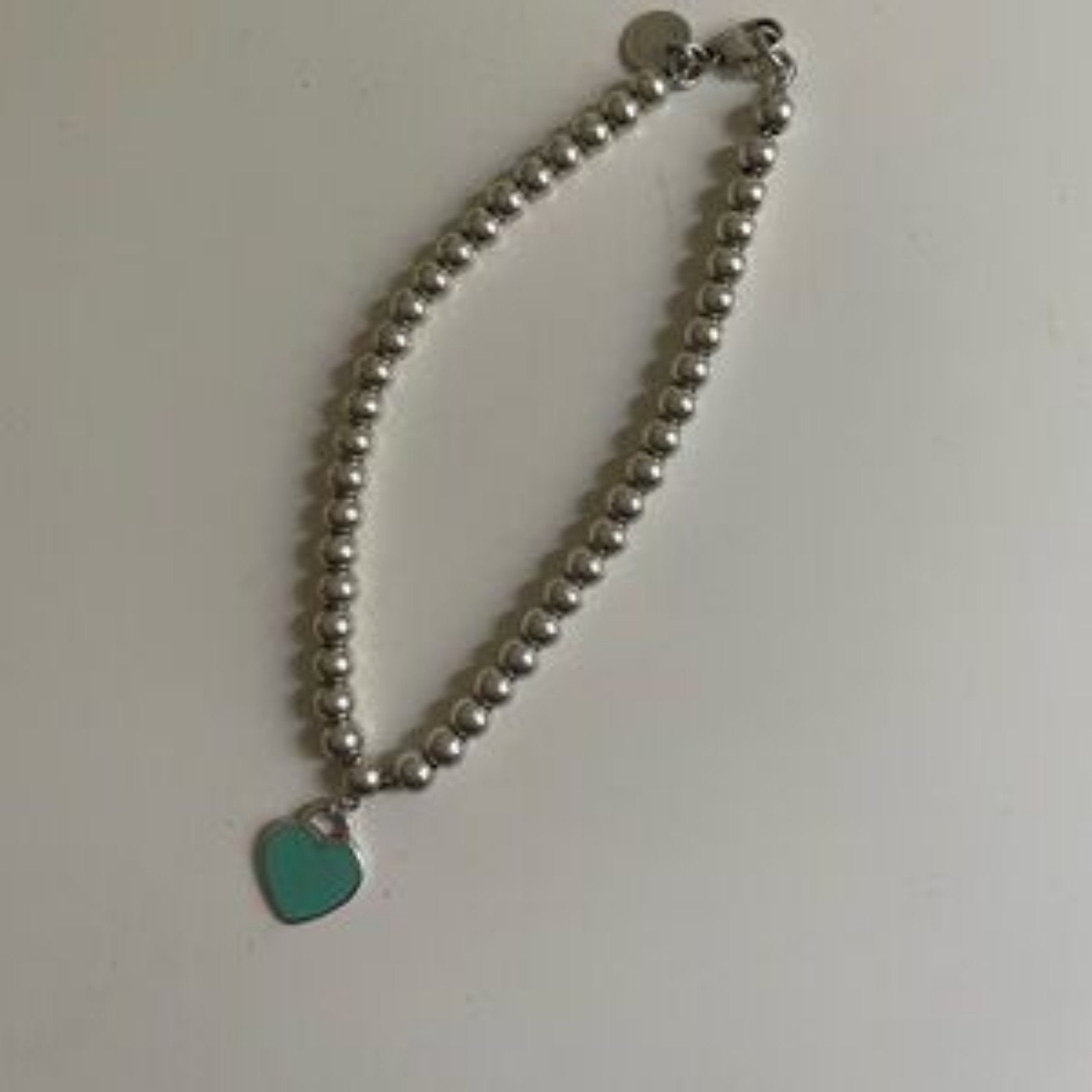 Signature Aqua Heart Bead Chain
